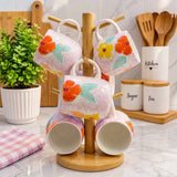 450ml Hand Painted Flower Mug Cups & Mugs Mugs