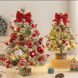 Tabletop Christmas Tree with Decor and Lights – 45cm Height