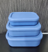 Leak Proof Food Grade Silicone Lunch Box Set 3pcs