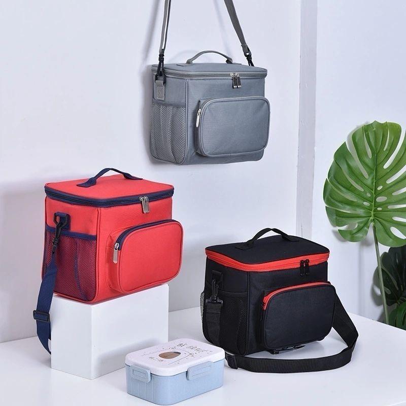 Thermal Insulated Lunch Bag Cooler Bag Waterproof Oxford Fabric 26x17x22cm