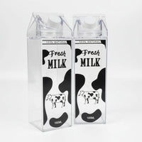 Acrylic Fresh Milk Bottle 1000ml Printed Multipurpose Storage Container Milk bottle Food Storage Containers