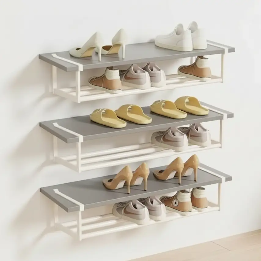 Large Capacity Under Shelf Stainless steel Shoe Rack Shoe Racks