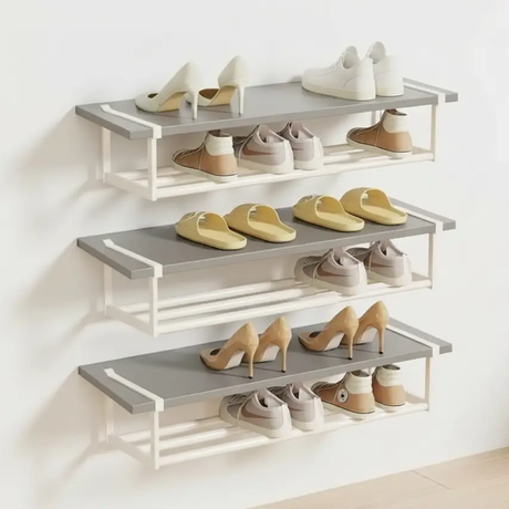 Large Capacity Under Shelf Stainless steel Shoe Rack Shoe Racks