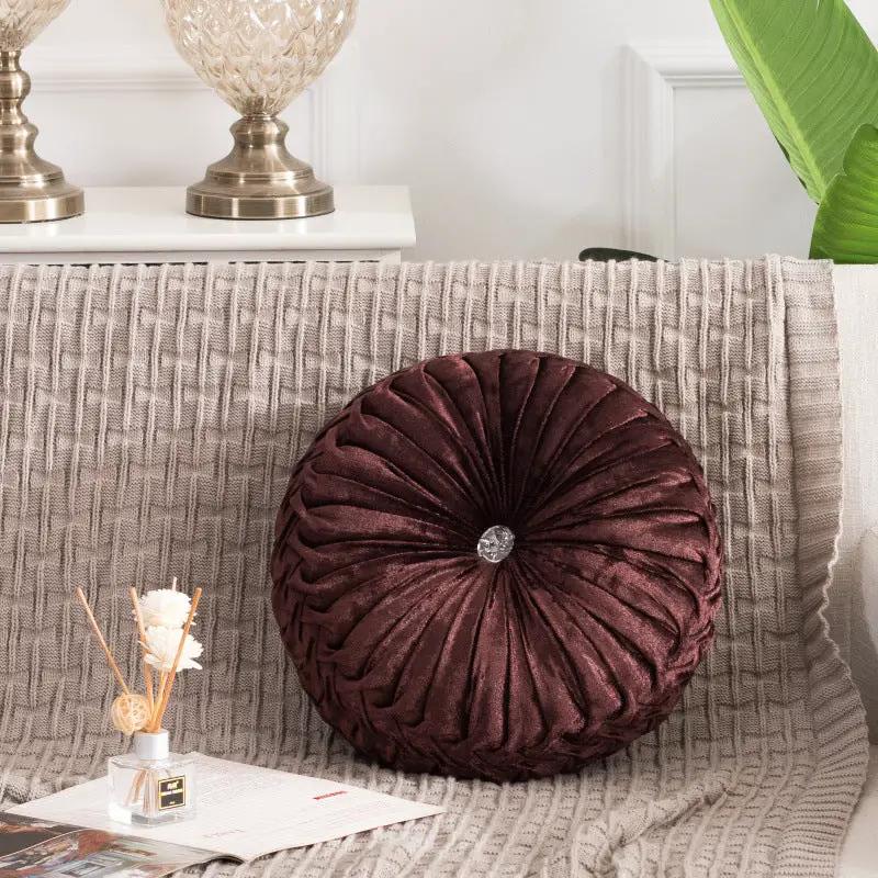 European Round Pumpkin Velvet Pillow Throw Pillows