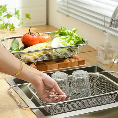Expandable Over-The-Sink Colander Cookware & Kitchen Tools Colanders