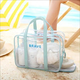 Clear Zip Tote Beach Bag Swim bag Tote Bags