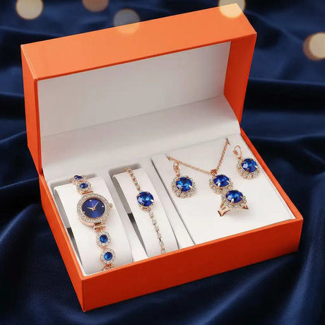 Ladies Blue 5 Pc Gift Set Gift Giving