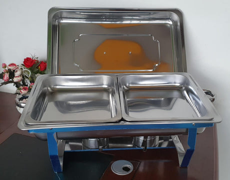 Furaha Finds 11L stainless steel chafing dish.