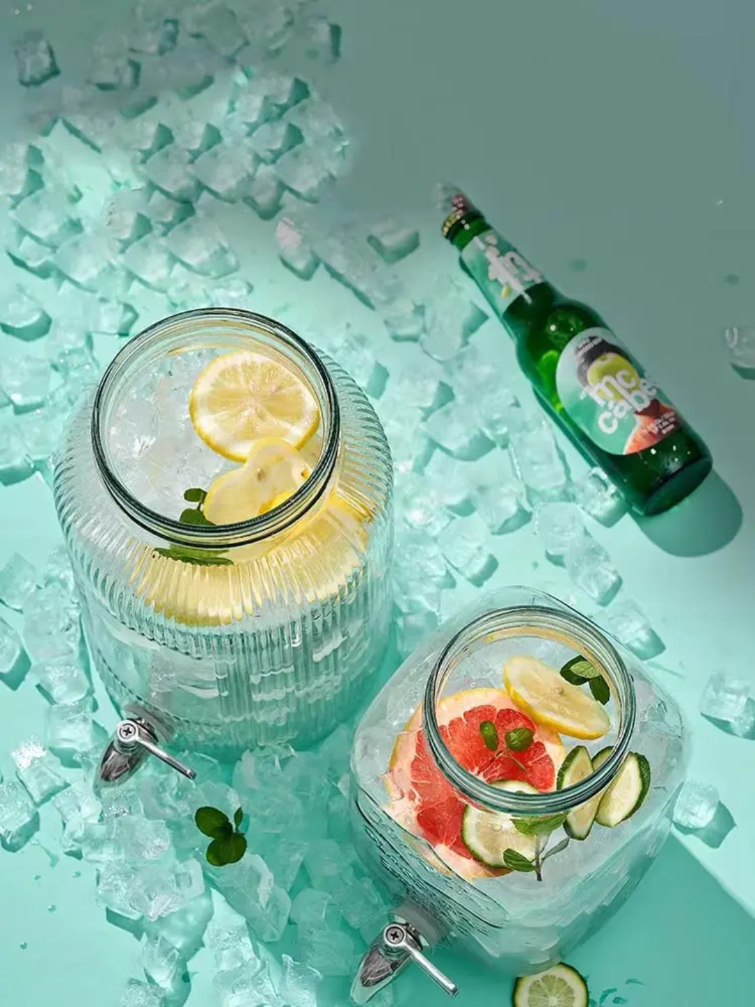 Glass Juice Dispenser with Metallic Stand Available in 5L & 8L- Furaha Finds Kenya