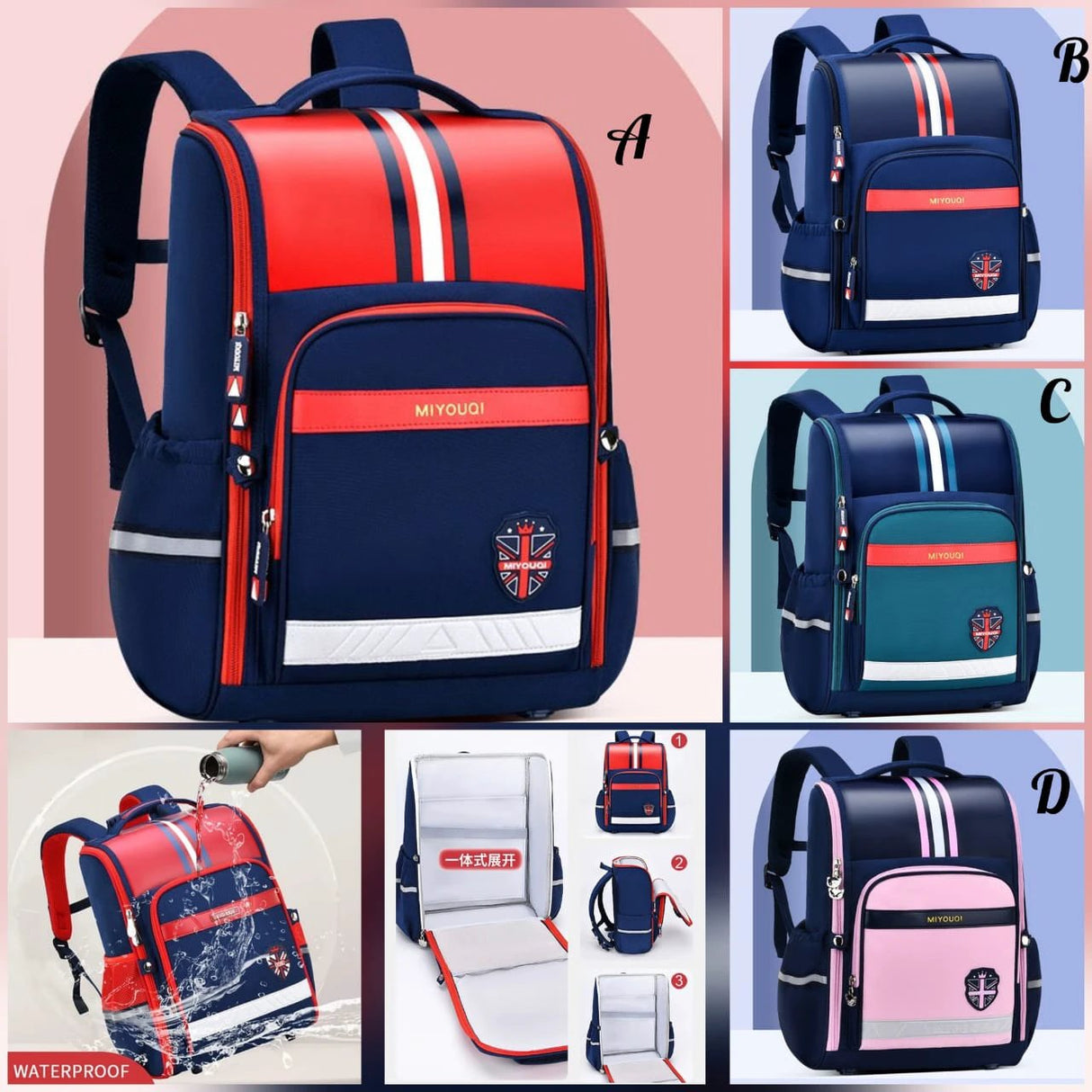 WATERPROOF QUALITY CHILDREN SCHOOL BAG Back to school School Backpacks
