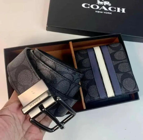 Coach Belt And Wallet Leather Gift Set For Men Gift Sets Wallets