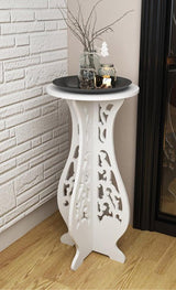 Quartered Decor Coffee Flower Table with Placemat