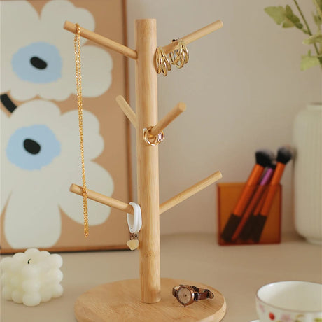 Bamboo Cup Holder Stand – Stylish and Functional Mug Organizer- Furaha Finds Kenya