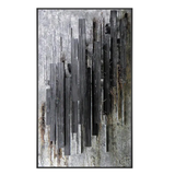 Furaha Finds Premium Quality 60x90cm Abstract Wall Art Black and white textured canvas painting with a wooden frame,perfect for minimalist home decor in living rooms,bedrooms,and offices.