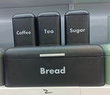 Nordic Style Bread Bin with 3 Canister Set for Multipurpose Kitchen Storage – Large Capacity- Furaha Finds Kenya