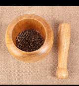 Bamboo Mortar and Pestle Set with 500ml Capacity – Natural Finish- Furaha Finds Kenya