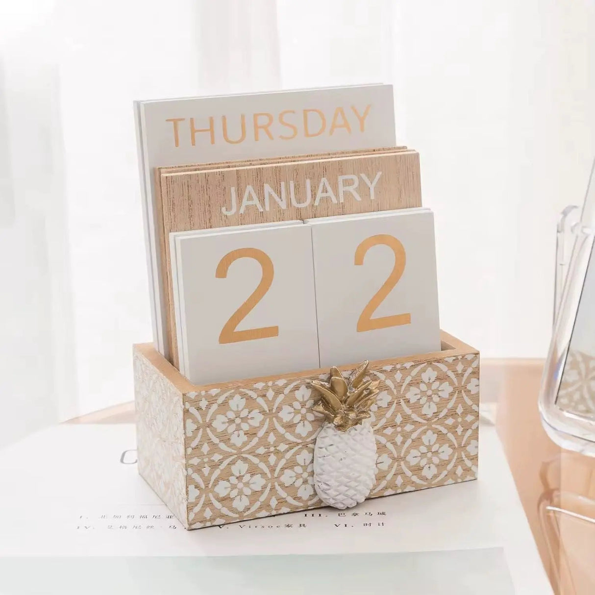 Luxury Wooden Block Calendar Calendars Desk Calendars