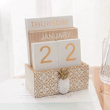 Luxury Wooden Block Calendar Calendars Desk Calendars