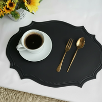 Nordic Leather Anti-Slip Table Mats – Heat Resistant PVC Placemats Set of 6 Tablemats Placemats