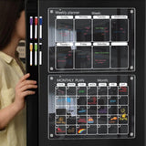 2pcs Magnetic Monthly and Weekly Fridge Planner Set – Acrylic 40 × 30 cm