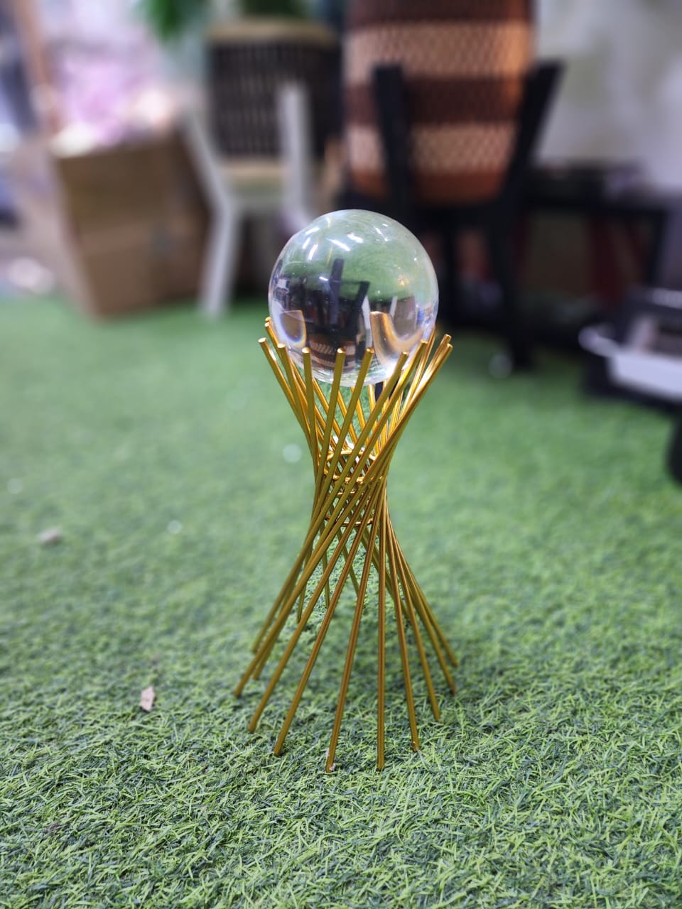 European Luxury Crystal Ball with Stand Decorative Centre Piece