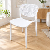 Breathable Perforated Plastic Chair For Dining And Office Furniture Kitchen & Dining Room Chairs