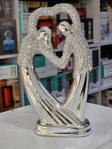 Sparkling Silver Tabletop Clock with Quartz Movement – Decorative Glam Timepiece- Furaha Finds Kenya