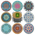8Pcs Ethnic Style Ceramic Coasters Ceramic coaster Coasters