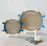 2 in 1 Decorative Sailor Themed Round Tray