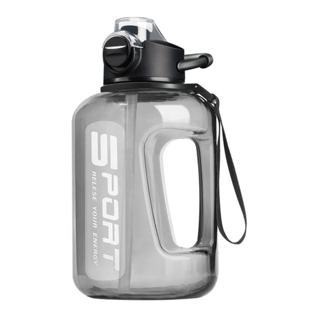 Large Capacity Water Bottle with Flip Lid, Straw, and Detachable Strap for Daily Hydration- Furaha Finds Kenya
