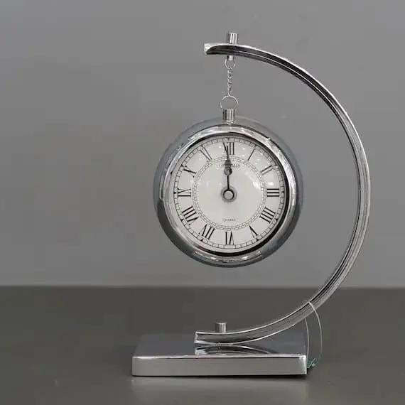 Silver Tabletop Quartz Hanging Clock Clocks Clocks