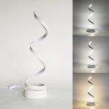 White Vertical Spiral LED Table Lamp