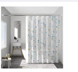 Shower Curtain with Hooks 180 x 200 cm Waterproof Bathroom Curtain
