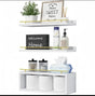 Three Tier Solid Pine Wood Floating Shelves Home & Garden Floating Wall Shelves & Ledges