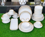 32pcs Elegant European Porcelain Dinner Set – Plates, Bowls, Mugs, and Platters