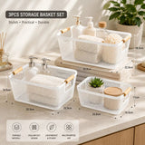 3 Pcs Mesh Storage Basket Set Storage basket Household Storage Baskets