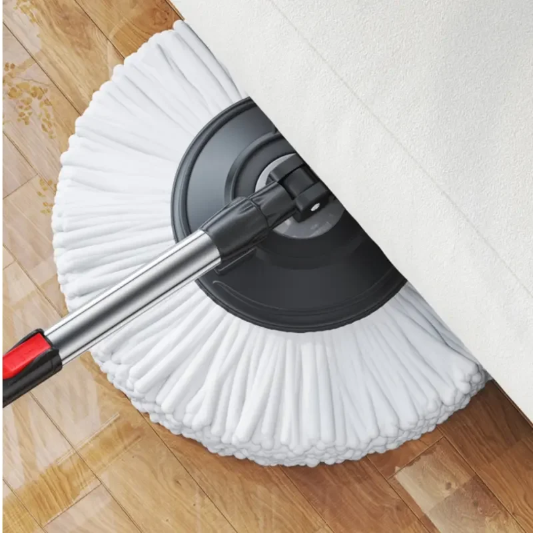 Black Spin Mop Bucket with Foot Pedal Hands-Free Cleaning System
