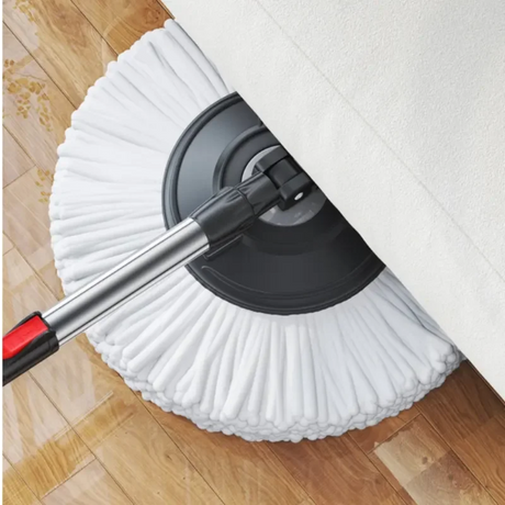 Black Spin Mop Bucket with Foot Pedal Hands-Free Cleaning System- Furaha Finds Kenya
