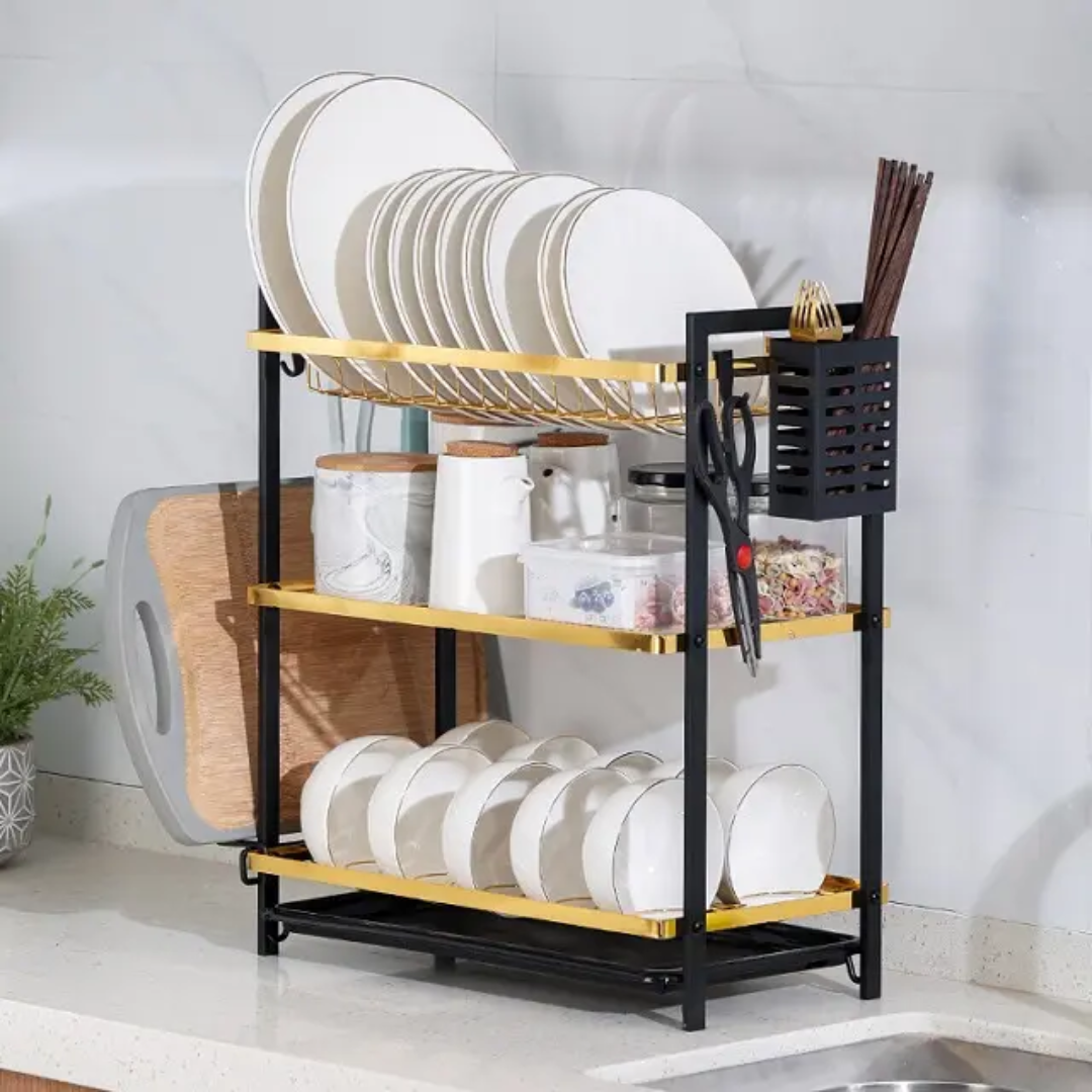 Furaha Finds 3 Tier Dishrack