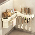 Multifunctional Wall Mounted Cutlery Storage Rack