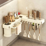 Multifunctional Wall Mounted Cutlery Storage Rack