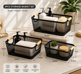 3 Pcs Mesh Storage Basket Set Storage basket Household Storage Baskets