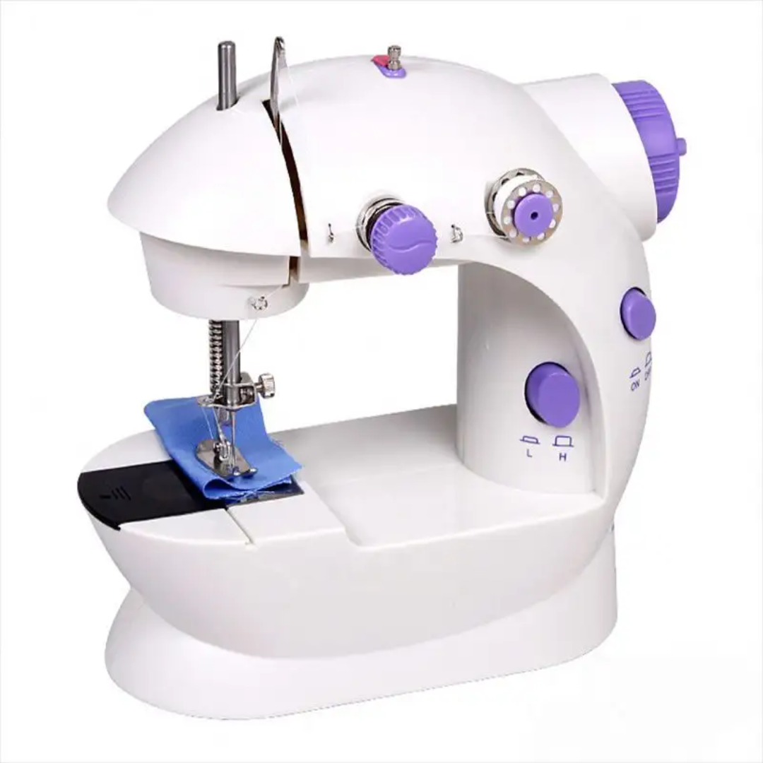 Mini Electric Sewing Machine Double Thread with Two Speed Control + AC/DC Adapter- Furaha Finds Kenya