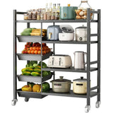Metallic Kitchen Rack With 4 Removable Baskets Busy Kitchens Storage & Organization