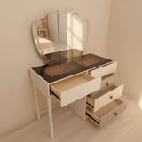 Dressing Table with Clear Display & Led Mirror Dressing table Dressing Tables