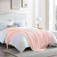 High-Quality Knitted Tassel Throw Blanket Acrylic Cashmere Decorative Sofa and Bed Shawl Blankets