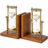 Vintage Wooden Hourglass Bookends Bookend Bookends