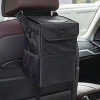 Foldable Leakproof Car Trash Can Organizer with Waterproof Lining 30×20×20cm Car trash can Vehicle Organizers