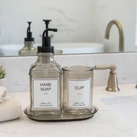 3pc Sleek Soap Dispenser Set Soap dispenser Soap & Lotion Dispensers