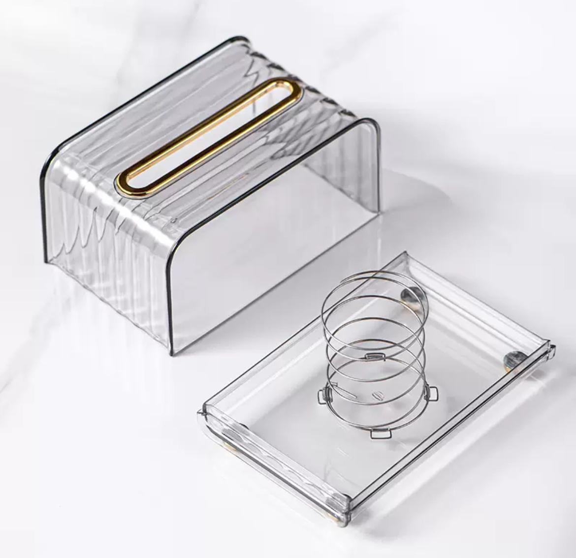 Luxury Clear Serviette Holder Elegant Acrylic Napkin Dispenser.- Furaha Finds Kenya